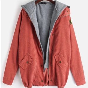 Fleece Vest and Corduroy Jacket Twinset